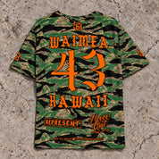 Waimea 43 Short-Sleeve Jersey — Camo Orange — Back flat lay