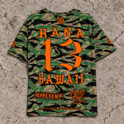 Hana 13 Short-Sleeve Jersey — Camo Orange — Back flat lay