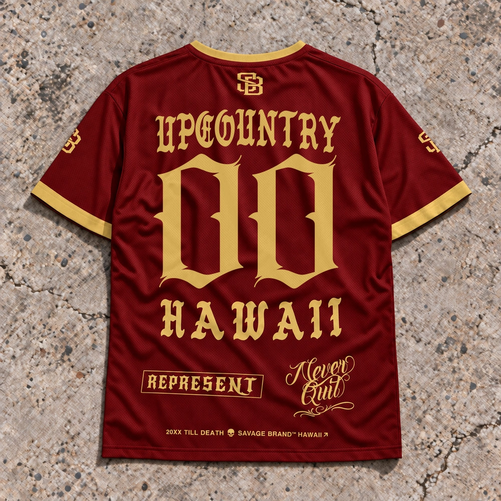Upcountry 00 Short-Sleeve Jersey Red &amp; Gold - Back