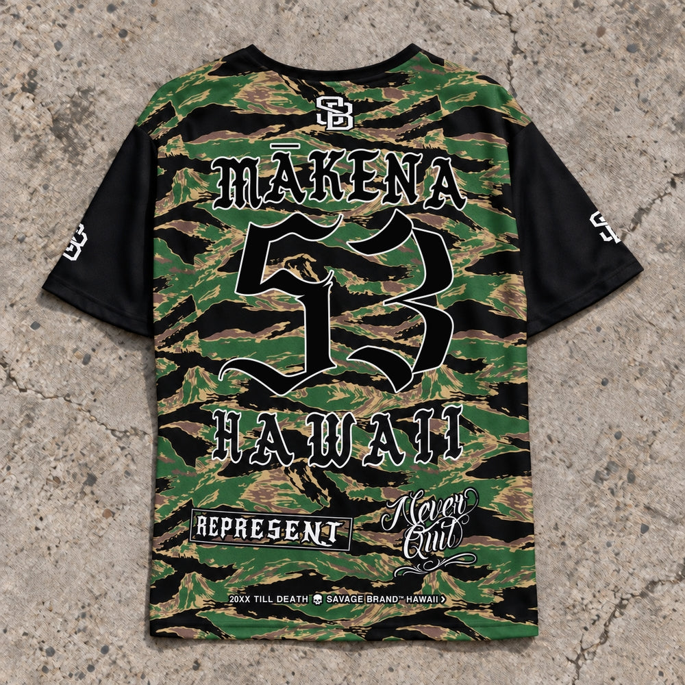 Mākena 53 Short-Sleeve Jersey — Camo — back view