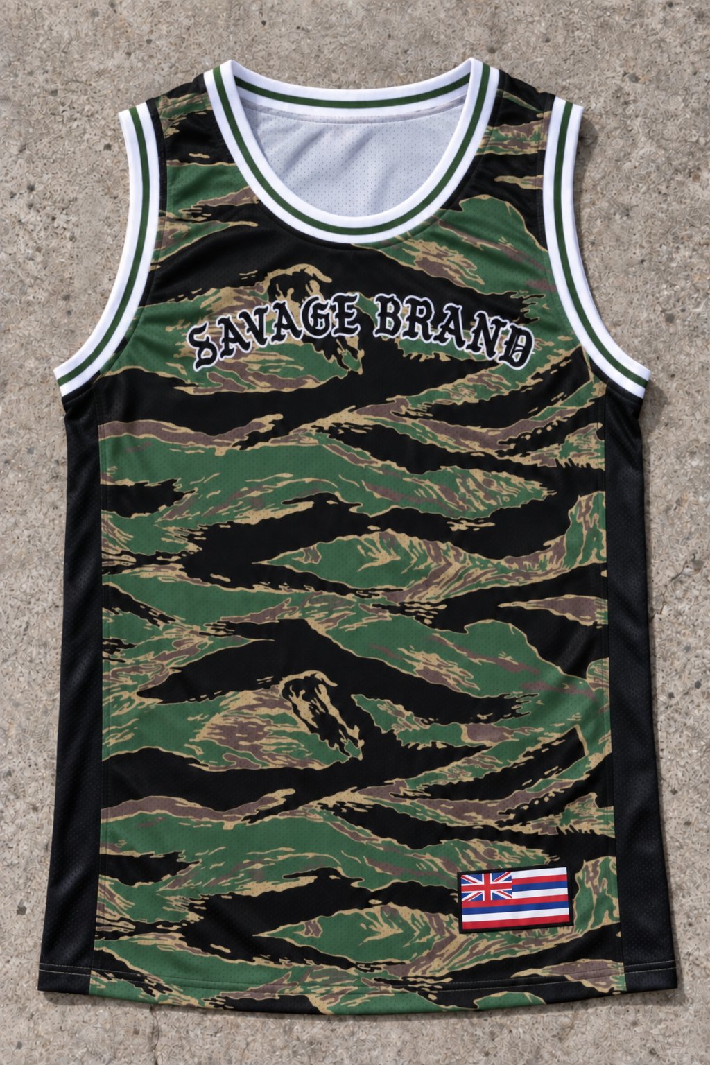 Waimanalo 95 Jersey Tank Camo - Front