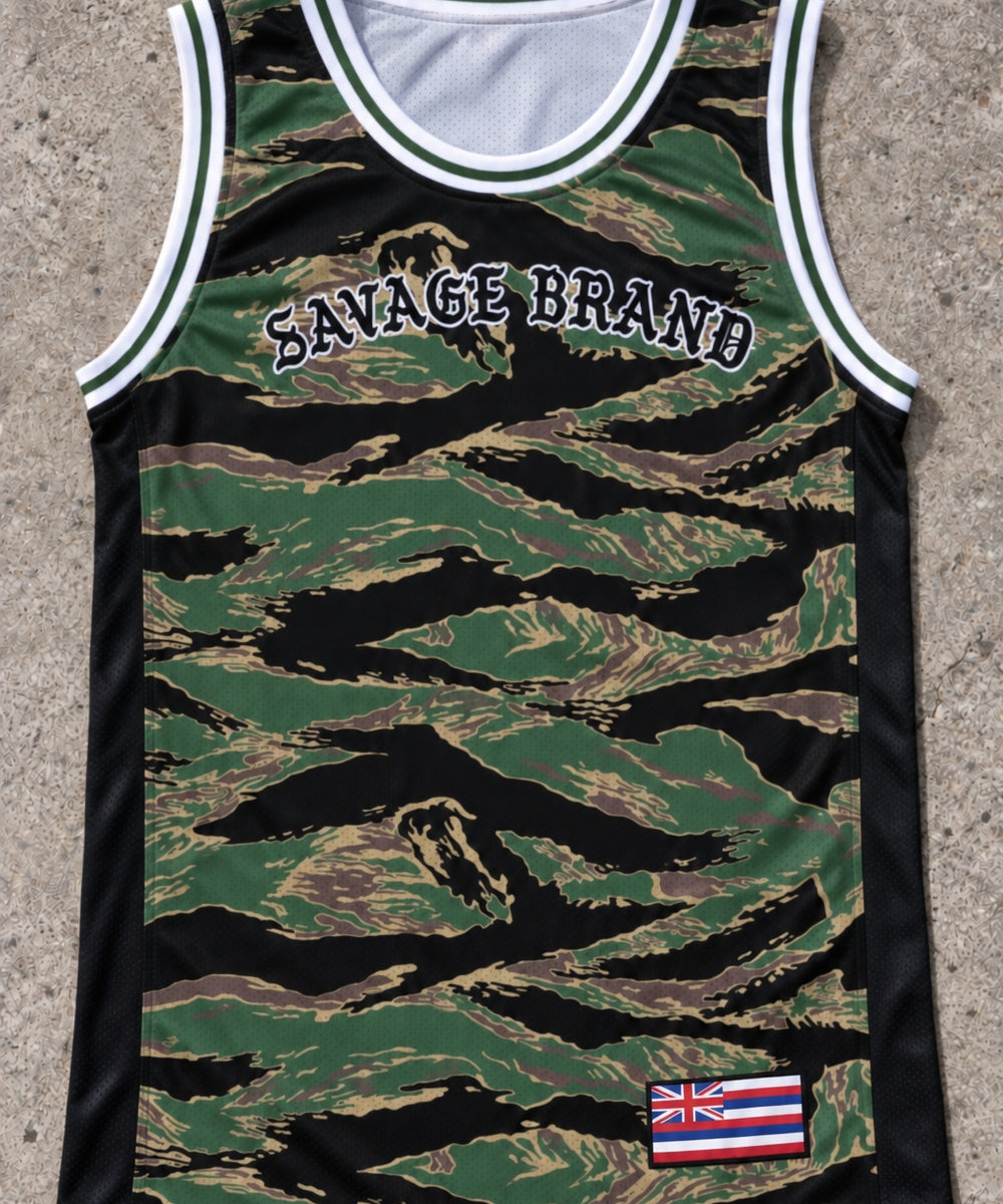 Mililani 89 Jersey Tank — Camo — front view