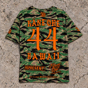 Kaneohe 44 Short-Sleeve Jersey — Camo Orange — Back flat lay