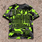 Lahaina 96761 ZIP Camo Lime jersey — back