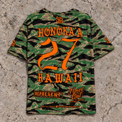 Honokaa 27 Short-Sleeve Jersey — Camo Orange — Back flat lay