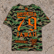 Hookipa 79 Short-Sleeve Jersey — Camo Orange — Back flat lay