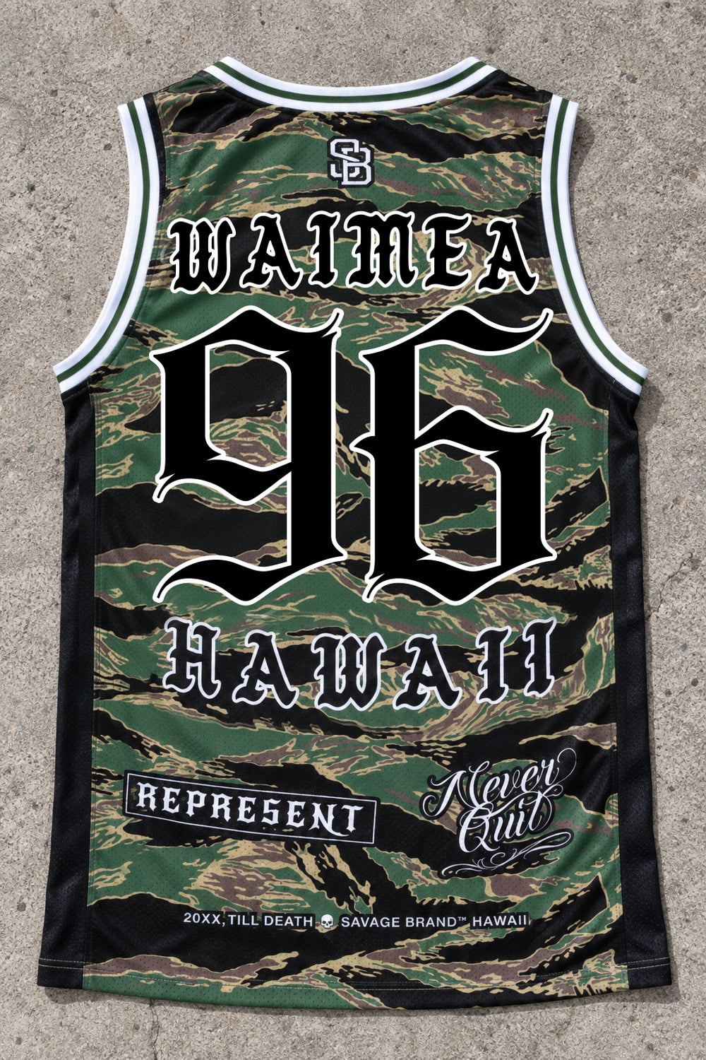 Waimea 96 Jersey Tank Camo - Back