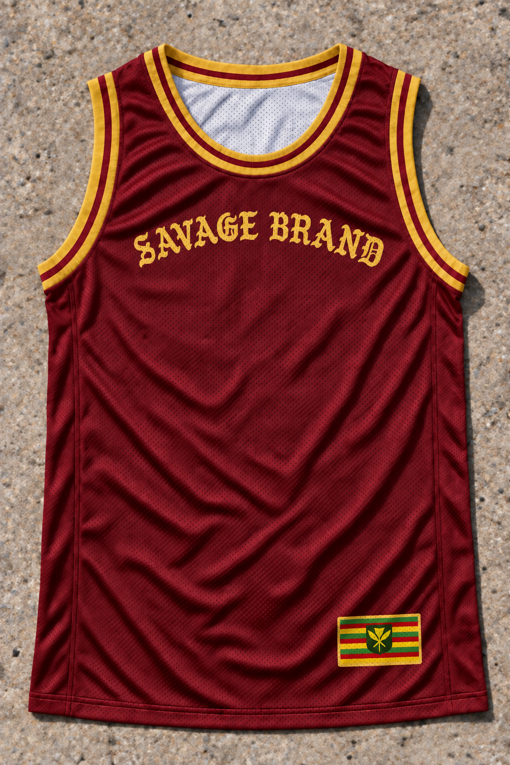 Maui Red & Gold tank — front view