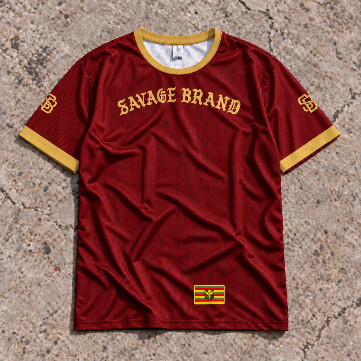 Kalihi Red & Gold jersey — front view